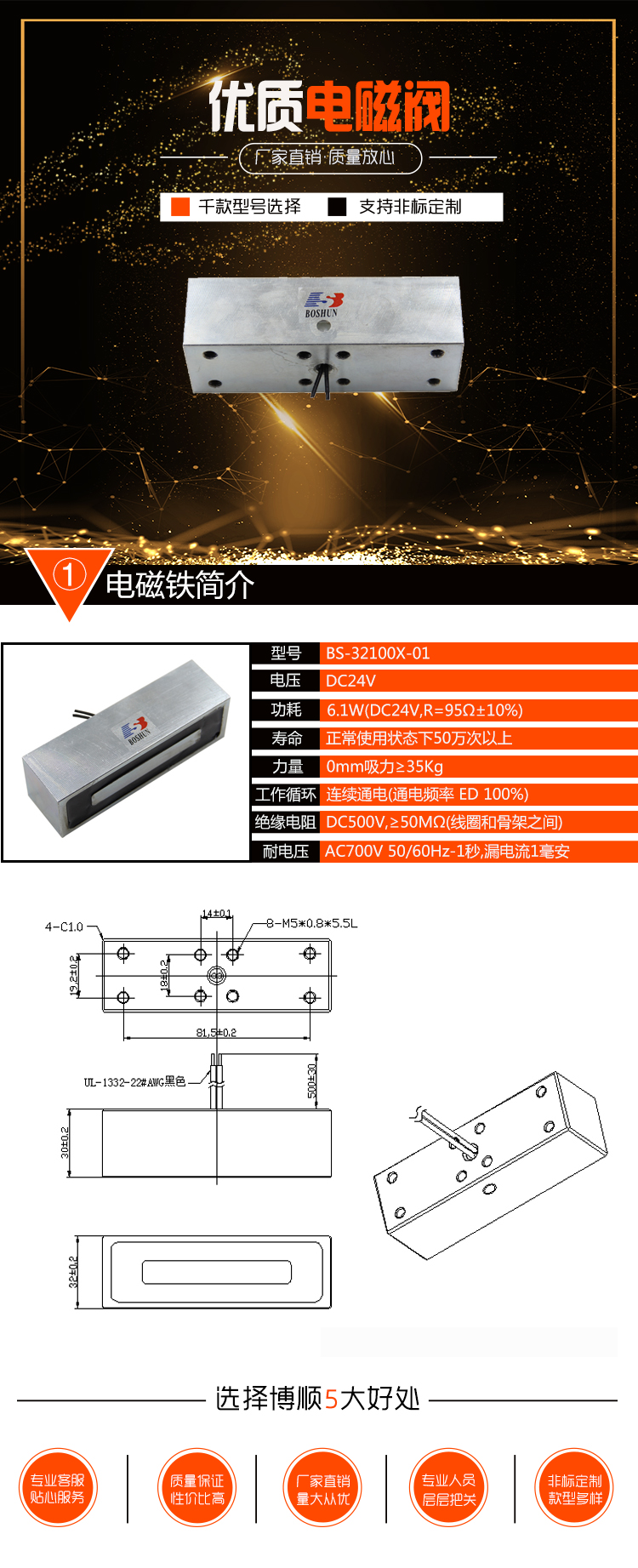 機器人電磁鐵BS-32100X-01